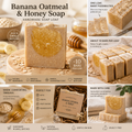Banana Oatmeal Honey Soap (10 Bars)
